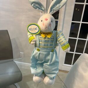 Easter Bunny Plush Decoration - Standing Rabbit Stuffed.